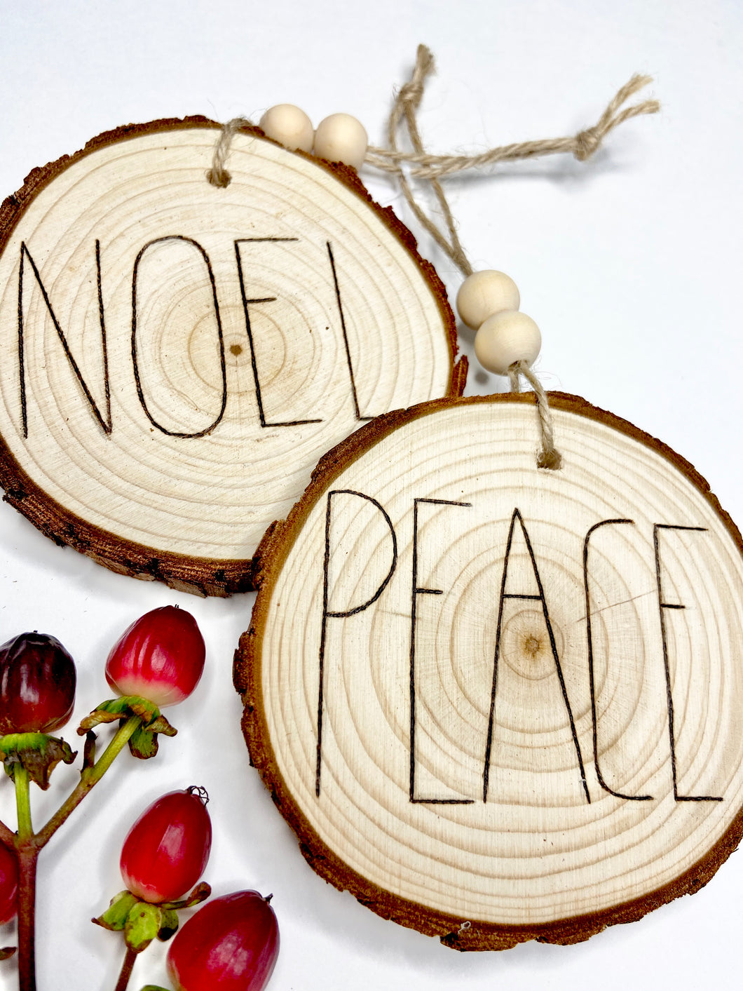 Ornaments | Wood Slice | NOEL + PEACE