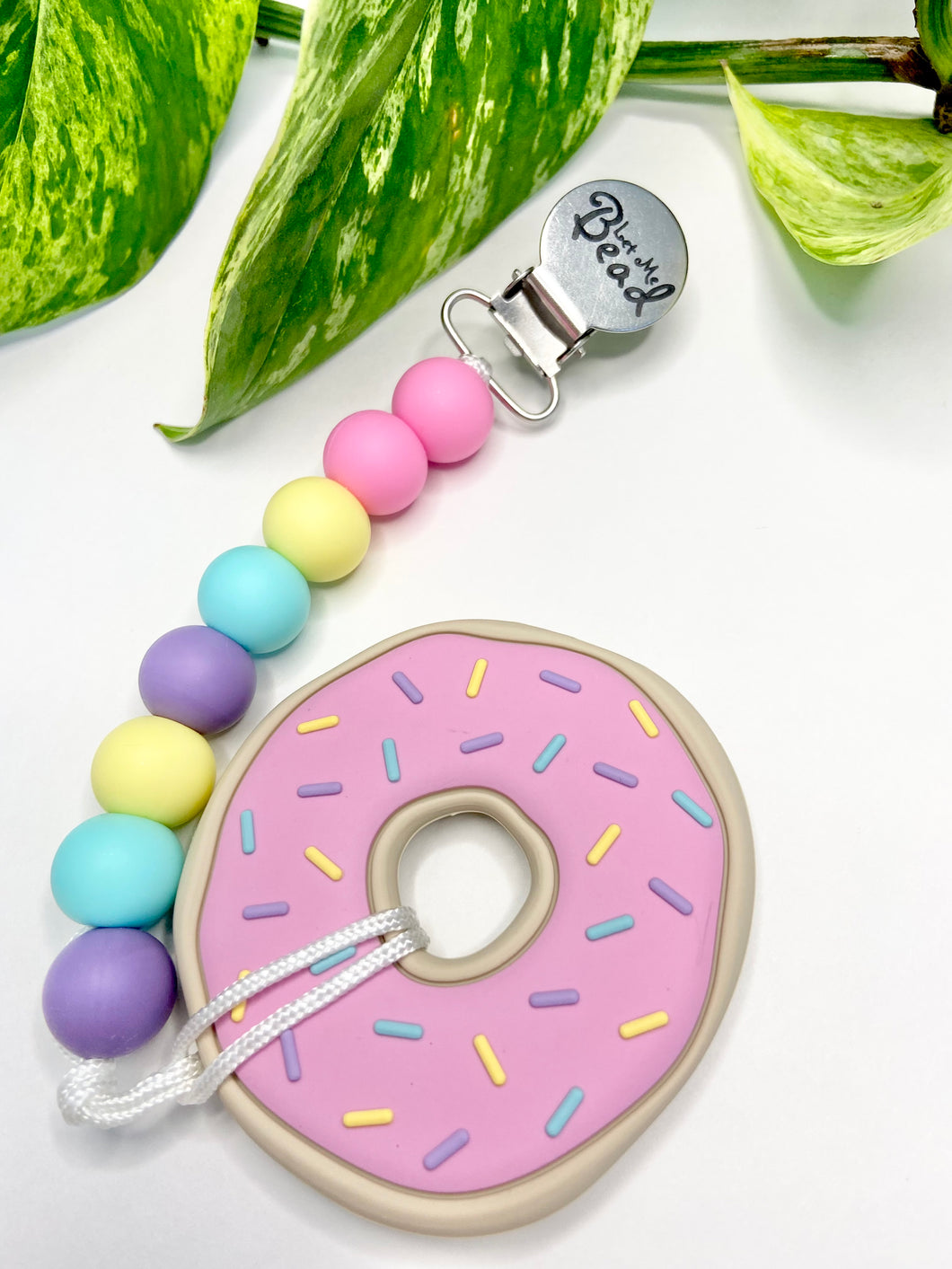 Pink Doughnut | Teething Clip