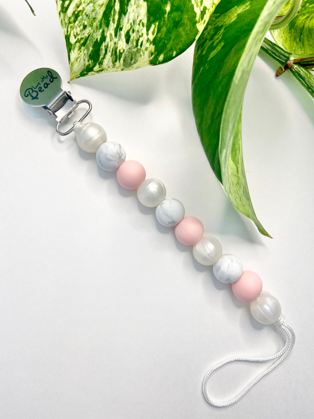 Soother Clip | Blake | Soft Pink + Pearl