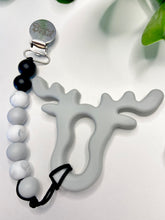 Load image into Gallery viewer, Teething Clip | Antler | Grey
