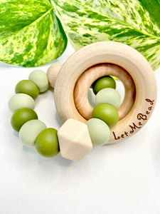 Teething Ring | Parker | Green + Wheat