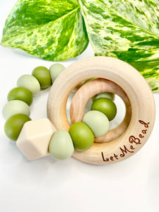 Teething Ring | Parker | Green + Wheat
