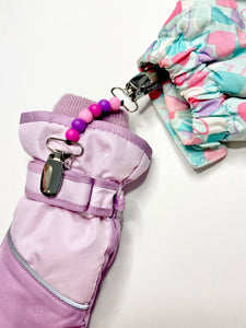 Glove/Mitten Clips | Pink & Purple